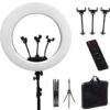 Ring Light LED RL14 Big Selfie Light Lamp with Photography Tripod Stand Remote Control for Tiktok Snapchat Youtube Online Streaming 14Inch