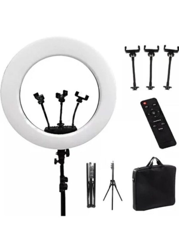 Ring Light LED RL14 Big Selfie Light Lamp with Photography Tripod Stand Remote Control for Tiktok Snapchat Youtube Online Streaming 14Inch