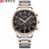 CURREN 8435 trending new style men quartz watch superior Stainless steel band Waterproof date display Chrono 24 hour hand watch