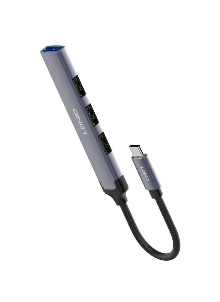 LDNIO DS-34U 4 in 1 USB C Type C HUB To USB3.0 Type-C 3 USB Splitter 4 Port Docking Station Charging Adapter For Macbook