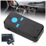 Wireless Bluetooth Receiver 3.5 mm Audio Adapter AUX for Car/Home Stereo, PC, Home Theatre, Earphone, TV, Android and iOS Device (Black) with Mic and TF Card Playback