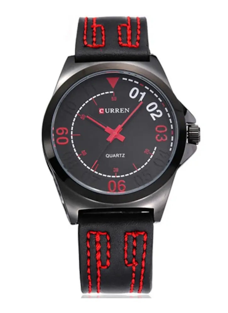 CURREN 8153 Original Brand Leather Straps Wrist Watch For Men