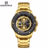 NAVIFORCE NF8056 Fashion Stylish Men's Watch, Waterproof Luminous Multifunctional Quartz Watch for Students