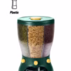 Grain Dispenser, Kitchen Rice Container, Grain Storage Container, Large Capacity 4-Grid Decimeter 360-Degree Rotation, Kitchen Sealed Grain Container Storage