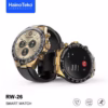 Haino Teko Germany RW 26 Round Smartwatch with stylish King Bracelet and wireless charger for mens